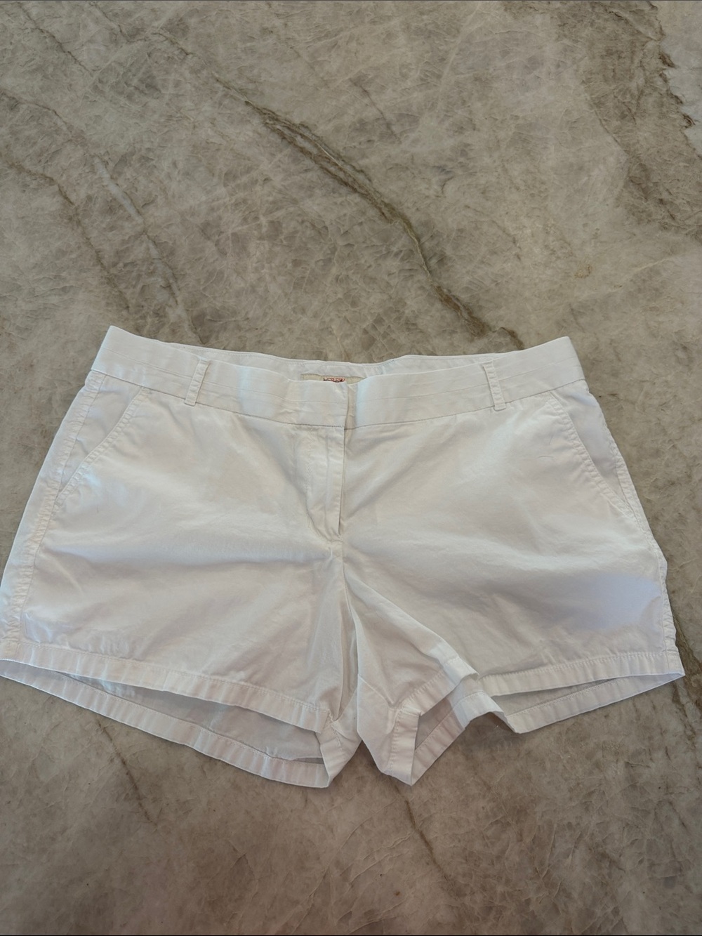 J. Crew Women’s White 100% Cotton Chino Casual Shorts - size 16